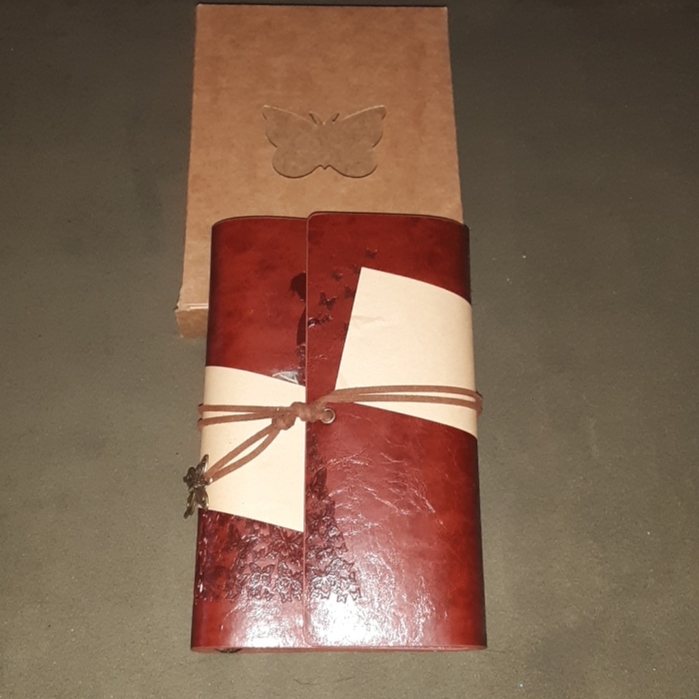 BRAND NEW leather journal burgundy